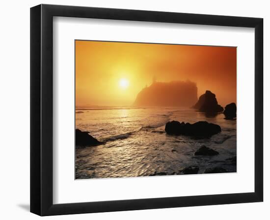 Foggy Sunset at Ruby Beach-James Randklev-Framed Photographic Print