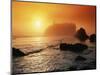 Foggy Sunset at Ruby Beach-James Randklev-Mounted Photographic Print