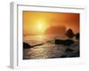 Foggy Sunset at Ruby Beach-James Randklev-Framed Photographic Print