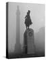 Foggy View of Monuments in Trafalgar Square, London-Hans Wild-Stretched Canvas