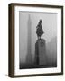 Foggy View of Monuments in Trafalgar Square, London-Hans Wild-Framed Photographic Print