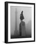 Foggy View of Monuments in Trafalgar Square, London-Hans Wild-Framed Photographic Print