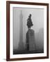 Foggy View of Monuments in Trafalgar Square, London-Hans Wild-Framed Photographic Print