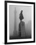 Foggy View of Monuments in Trafalgar Square, London-Hans Wild-Framed Photographic Print