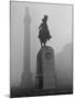 Foggy View of Monuments in Trafalgar Square, London-Hans Wild-Mounted Photographic Print