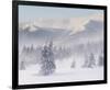 Foggy Winter Mountain Landscape-null-Framed Art Print