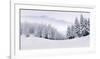 Foggy Winter Mountain Panorama-null-Framed Art Print