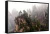 Foggy Zhangjiajie-JasonYU-Framed Stretched Canvas