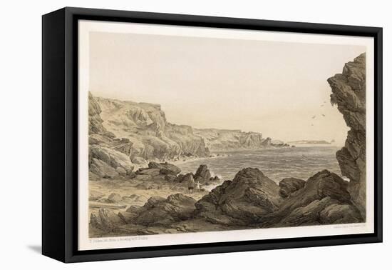 Foilhummerum Bay Valentia Western Ireland the European Terminal of the Cable-Robert Dudley-Framed Stretched Canvas