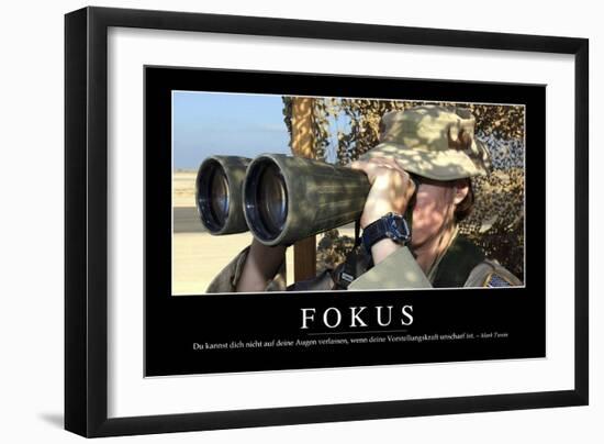 Fokus: Motivationsposter Mit Inspirierendem Zitat-null-Framed Photographic Print