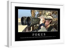 Fokus: Motivationsposter Mit Inspirierendem Zitat-null-Framed Photographic Print