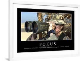 Fokus: Motivationsposter Mit Inspirierendem Zitat-null-Framed Photographic Print