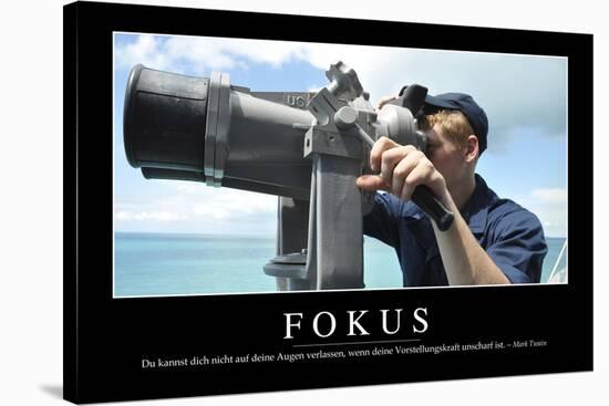 Fokus: Motivationsposter Mit Inspirierendem Zitat-null-Stretched Canvas