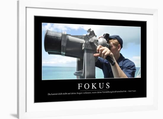 Fokus: Motivationsposter Mit Inspirierendem Zitat-null-Framed Photographic Print