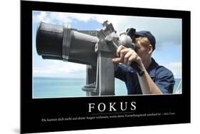 Fokus: Motivationsposter Mit Inspirierendem Zitat-null-Mounted Photographic Print