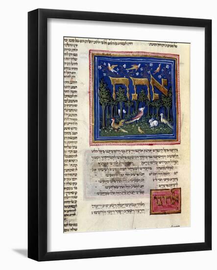 Fol.115V from 'The Rothschild Miscellany', Northern Italy, C.1450-80-null-Framed Giclee Print