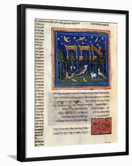 Fol.115V from 'The Rothschild Miscellany', Northern Italy, C.1450-80-null-Framed Giclee Print