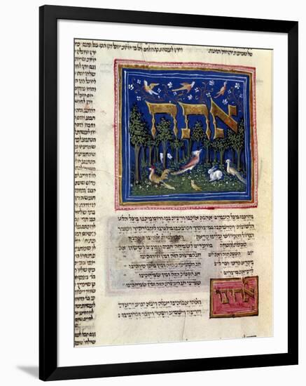 Fol.115V from 'The Rothschild Miscellany', Northern Italy, C.1450-80-null-Framed Giclee Print