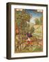 Fol.11V the Month of November: Harvesting Acorns for the Pigs and Hunting-Flemish-Framed Giclee Print