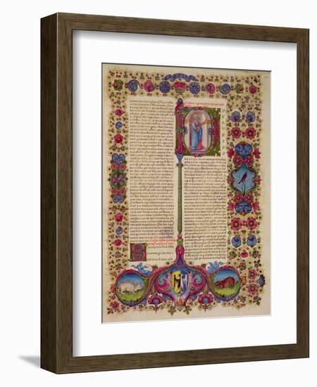 Fol.231R First Letter from St. Peter to the Apostles, from the Borso D'Este Bible. Vol 2 (Vellum)-Italian-Framed Giclee Print