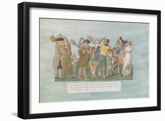 Fol.31 the Parisians Going to the Champ De Mars, 1792-Lesueur Brothers-Framed Giclee Print