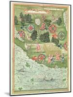 Fol.54V Map of Florida, from 'Cosmographie Universelle', 1555-Guillaume Le Testu-Mounted Giclee Print
