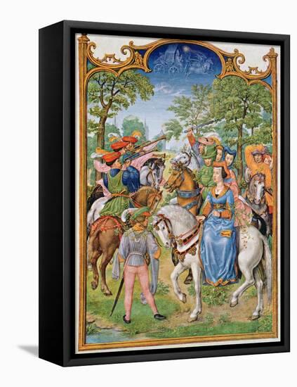 Fol 5V the Month of May: Festival of the Trees, from the 'Breviarium Grimani', C.1515-Flemish School-Framed Stretched Canvas