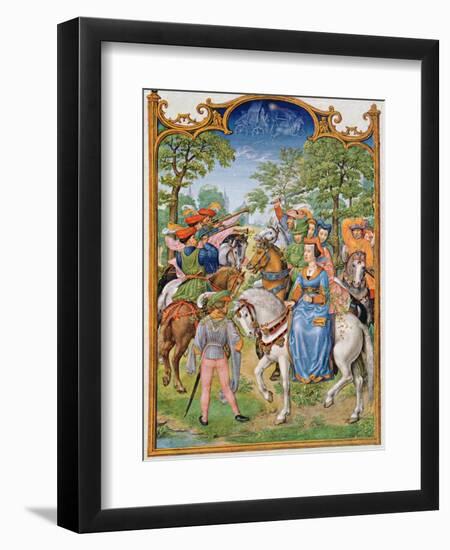 Fol 5V the Month of May: Festival of the Trees, from the 'Breviarium Grimani', C.1515-Flemish School-Framed Giclee Print