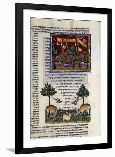 Fol.80 from 'The Rothschild Miscellany', Northern Italy, C.1450-80-null-Framed Giclee Print