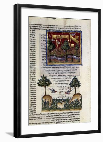 Fol.80 from 'The Rothschild Miscellany', Northern Italy, C.1450-80-null-Framed Giclee Print