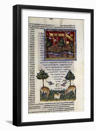 Fol.80 from 'The Rothschild Miscellany', Northern Italy, C.1450-80-null-Framed Premium Giclee Print