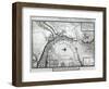 Fol.99 Map of Saint-Savinien on the Charente River in 1713, from 'Recueil Des Plans De Saintonge'-Claude Masse-Framed Giclee Print