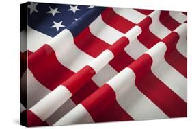 Folded American Flag Abstract.-Andy Dean Photography-Stretched Canvas