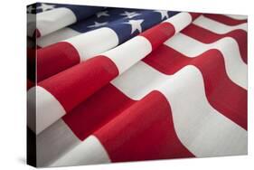 Folded American Flag Abstract.-Andy Dean Photography-Stretched Canvas