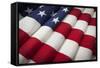 Folded American Flag Abstract.-Andy Dean Photography-Framed Stretched Canvas