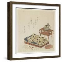 Folded Court Robe and a Hat with Tiger Ornament-Ryuryukyo Shinsai-Framed Giclee Print