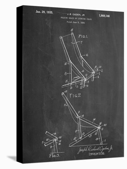 Folding Beach Chair Patent-null-Stretched Canvas
