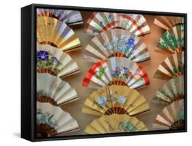 Folding Fan, Kyoto, Japan-Shin Terada-Framed Stretched Canvas