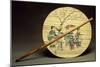 Folding Fan with Figures, 1830, Japanese Civilization, Edo Period-null-Mounted Giclee Print