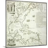 Folding Map of the North American Atlantic Coast, 1714-null-Mounted Giclee Print