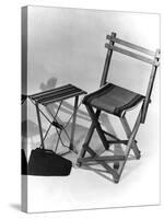 Folding Travel Chair-Elsie Collins-Stretched Canvas