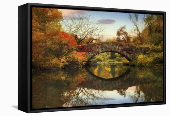 Foliage at Gapstow Bridge-Jessica Jenney-Framed Stretched Canvas