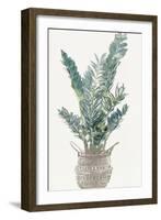 Foliage in Woven Pot 1-Stellar Design Studio-Framed Art Print