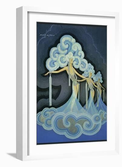 Folies Bergere Blue-null-Framed Giclee Print