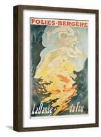 Folies Bergere: La Danse Du Feu, France 1897-Jules Chéret-Framed Giclee Print