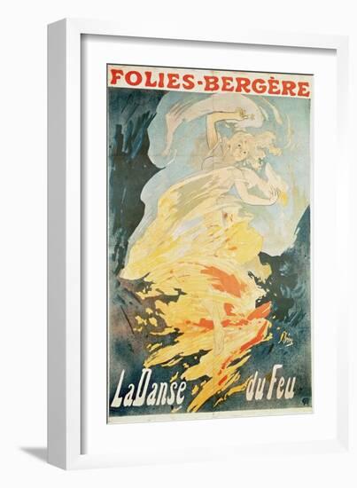 Folies Bergere: La Danse Du Feu, France 1897-Jules Chéret-Framed Giclee Print