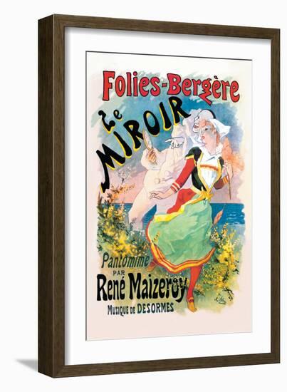 Folies-Bergere: le Miroir Pantomime-Jules Ch?ret-Framed Art Print