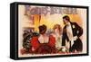 Folies-Bergere Poster-null-Framed Stretched Canvas