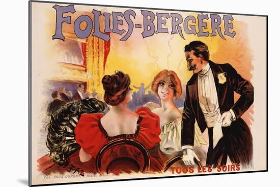 Folies-Bergere Poster-null-Mounted Giclee Print