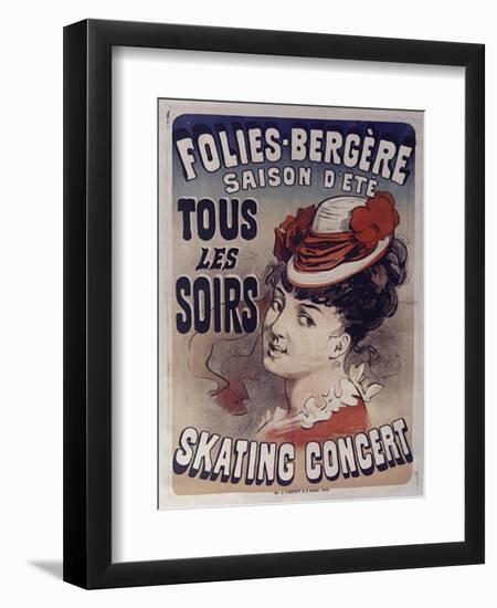 Folies Bergére Skating Concert-null-Framed Premium Giclee Print